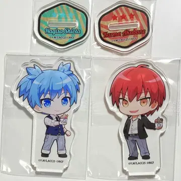 암살교실 시오타 나기사 아카바네 카르마 아크릴 스탠드 롤 아이스