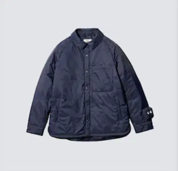 UNIQLO 아냐 핸드마치 퍼프 테크 셔츠 자켓 M 네이비 유니클로