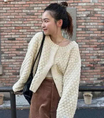 mystic 포코포코 니트 가디건