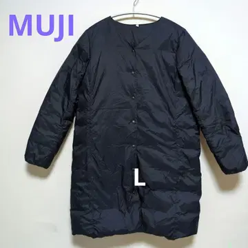 새상품 무인양품 경량 다운 코트 L 네이비