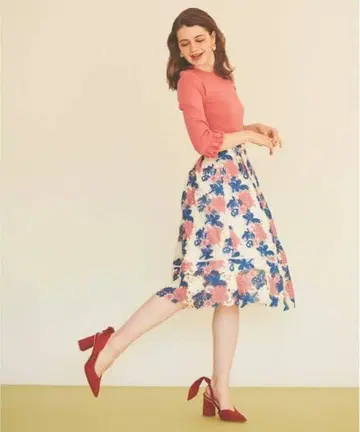 31 Sons de mode 케미컬 레이스 플레어 스커트