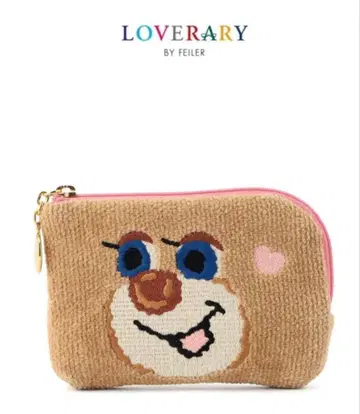 LOVERARY BY FEILER 도업 테디걸 L자 파우치 베이지