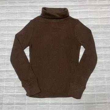 [택 포함 새상품] 브라운 리브 터틀넥