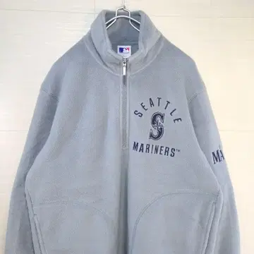 시애틀 마리너스 플리스 자켓 하프 지퍼 자수 로고