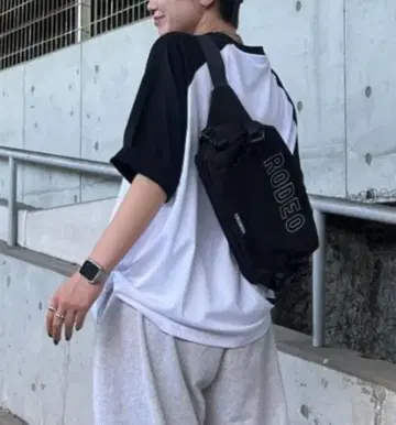 (택 포함 새상품) 로데오 크라운 와이드 보울 RCWB 바디백 블랙