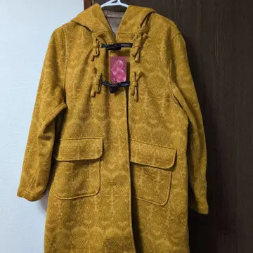 하트, 후드 부착 리본 무늬 코트, 택 포함 새상품