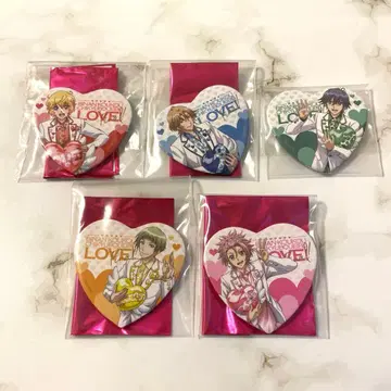 미남 고등학교 지구 방위부 LOVE! FINAL! 하트 캔뱃지 5종 세트