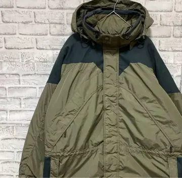 컬럼비아 마운틴 파카 충전솜 어스 컬러 L 로고 자수 아웃도어