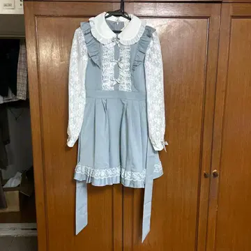 시크릿 허니 그레이 무릎 기장 원피스