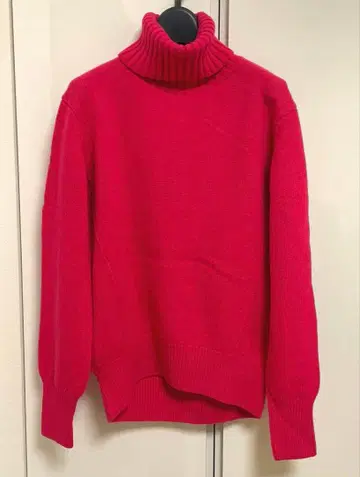 유나이티드 애로우즈 울 캐시미어 터틀넥 핑크 F