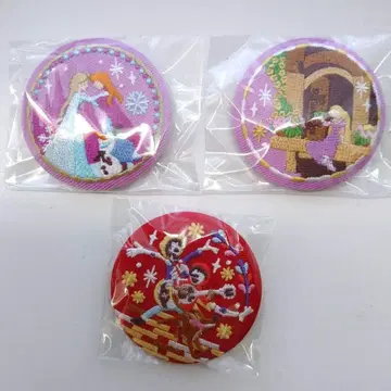 디즈니 캐릭터 자수 캔뱃지 3개 세트 묶음 판매