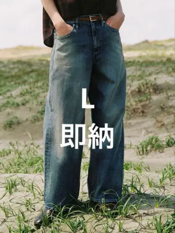 lidnm 세미 와이드 헤리티지 데님 팬츠 L