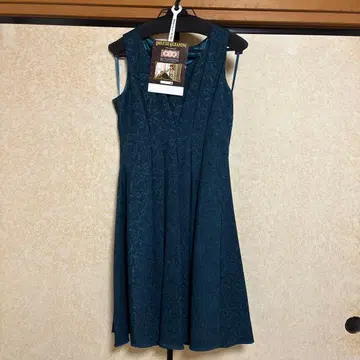 다크 틸 슬리브리스 드레스