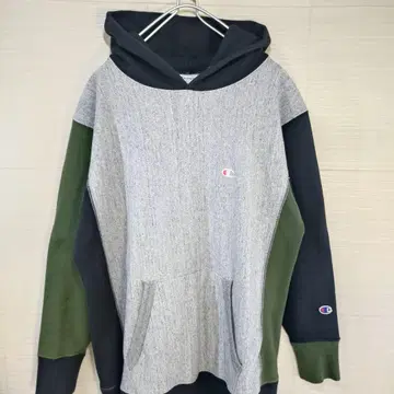 챔피온 리버스 위브 후드티 멀티 컬러 자수 로고 M 사이즈 상당