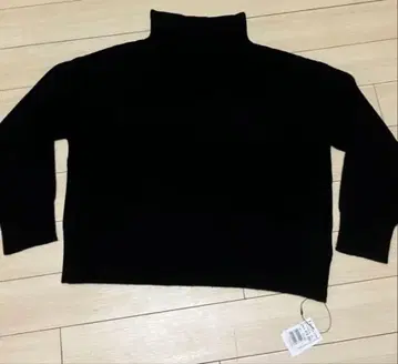 블랙 하이넥 니트 긴팔 3D 니트 일본제 야마다야