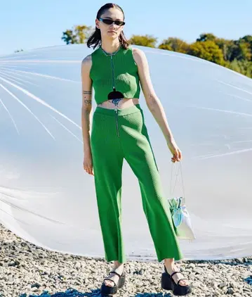 [ Maison Special ] 집 립 니트 팬츠 셋업