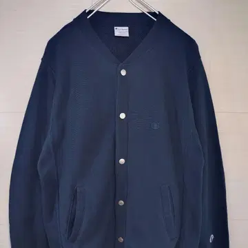 챔피온 리버스 위브 맨투맨 가디건 스냅 버튼 블랙