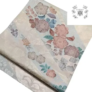 890 후쿠로 오비 츠지 가 꽃 그레이 베이지