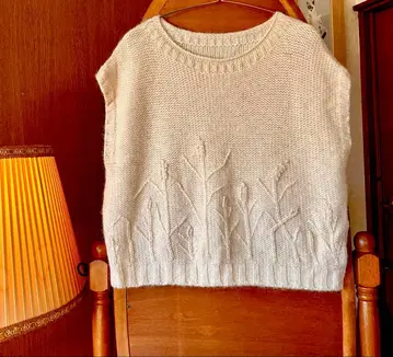 70s 유럽 구제 의류 빈티지 프랑스 앤티크 니트 베스트 꽃무늬