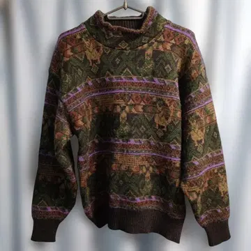 Paul Smith 다색 패턴 터틀넥 스웨터 M