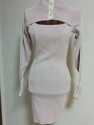 ANDMARY 니트 미니 원피스 핑크