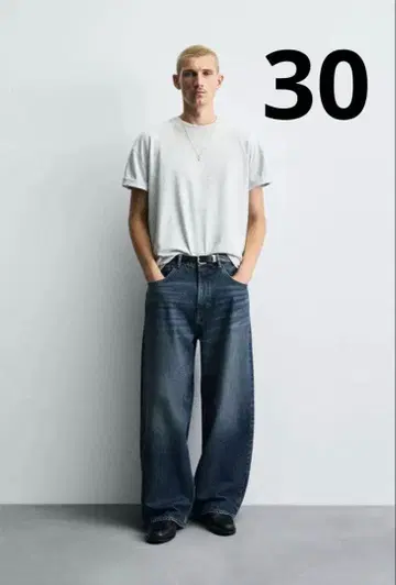 ZARA 배기 핏 데님 팬츠 30