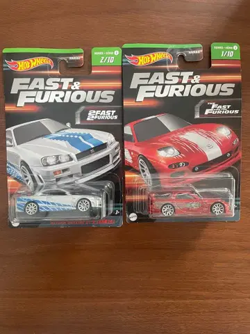 핫휠 와일드 스피드 미니카 2개 세트 RX-7 GTR