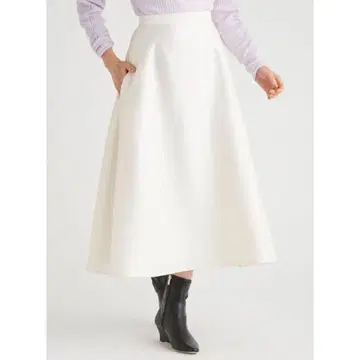 셀포드 샤이니 플레어 스커트