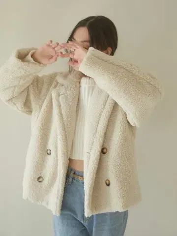 아심 Teddy 볼륨 쇼트 코트