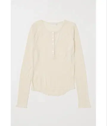 MOUSSY 헨리넥 롱슬리브 티셔츠 아이보리