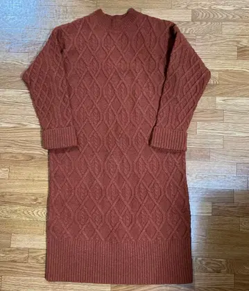 나노 유니버스 케이블 짜임 롱 니트 원피스