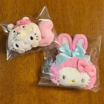 산리오 헬로키티 헤어 클립 브로치 스프링 토끼 리스모후모후