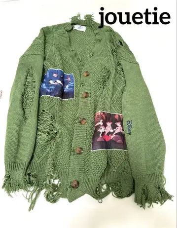 jouetie 피터팬 데미지풍 니트 가디건