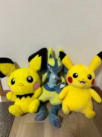 포켓몬 봉제 인형 피카츄 피츄 루카리오 이로치