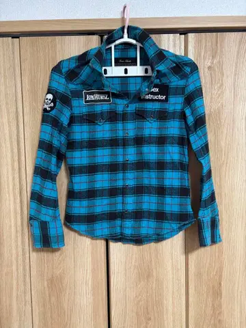 로우하츠 체크 셔츠 M 사이즈