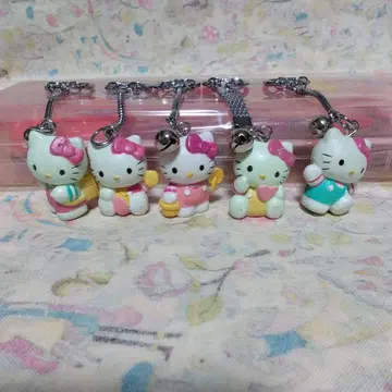 헬로키티 키링 5개 세트 1996년