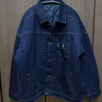 Classical Elf 안감 퀼팅 루즈 데님 자켓