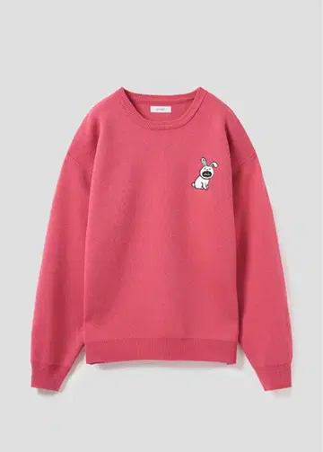 그라니프 뷰티풀 섀도우 토끼 긴팔 니트 스웨터 핑크