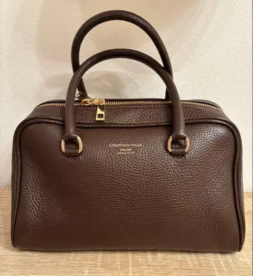 CHRISTIAN VILLA 다크 브라운 보스턴 백 M
