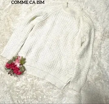 COMME CA ISM [알파카 울 혼방] [새상품급] 화이트 계열 긴팔