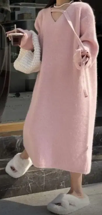 DREAM GARDEN 니트 원피스 핑크 드림 가든 원피스