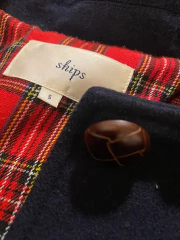 ships 후드 부착 더플 코트 S 네이비