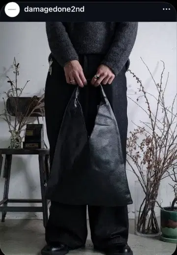 택 포함 미사용 새상품 Marlon 가죽 토트백 damagedone