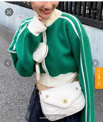 당일 발송! SPIRALGIRL 니트 트랙 자켓