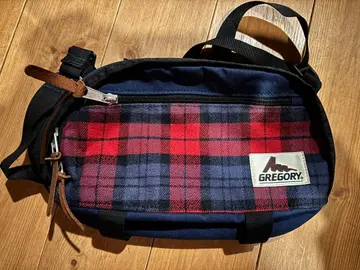 GREGORY 체크 무늬 숄더백