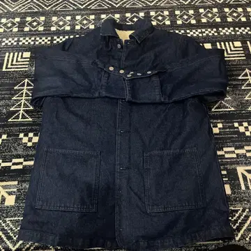 PICHI 다크 네이비 데님 자켓 플리스 안감 부착