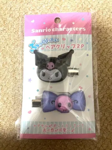 산리오 드롭풍 통통 젤리 헤어 클립 쿠로미