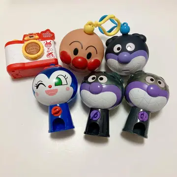 호빵맨 완구 세트 6점 가챠가챠 카메라 키링