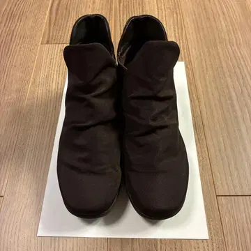 [미스쿄코] 사이드 고어 부츠 (22.5) 발수 폭넓은 경량 브라운