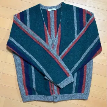 JOURNAL STANDARD 모헤어 혼합 가디건 그린 스트라이프